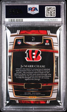 تحميل الصورة إلى عارض المعرض، 2021 Select Ja'Marr Chase RC #47 Concourse Level Red & Blue Die Cut Rookie PSA 8 NM-MT - walk-of-famesports