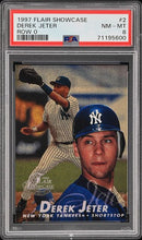 将图片加载到图库查看器,1997 Flair Showcase Row O Derek Jeter #2 PSA 8 NM-MT New York Yankees