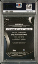 将图片加载到图库查看器,2022 Topps Chrome Black On Card Auto Scott Rolen #CBA-SR PSA GEM Mint 10