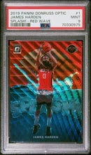 将图片加载到图库查看器,2020 Panini Donruss Optic Splash! Red Wave Prizm James Harden #1 PSA 9 MT