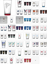 将图片加载到图库查看器,NFL Teams 16 oz Pint Glass - Assorted Team & Style Choose your