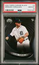 将图片加载到图库查看器,2022 Topps Chrome Black #3 RC Rookie Spencer Torkelson Tigers PSA 10 Low POP