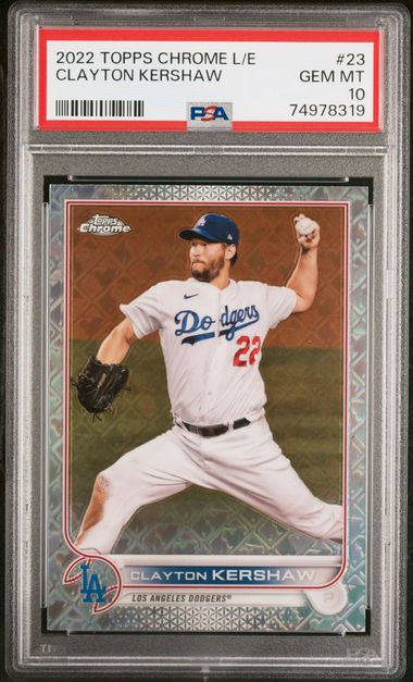 Clayton Kershaw 2022 Topps Chrome Logofractor Edition Green #23