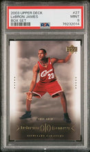 将图片加载到图库查看器,2003 Upper Deck LeBron James Box Set #27 PSA 9 Cleveland Cavaliers
