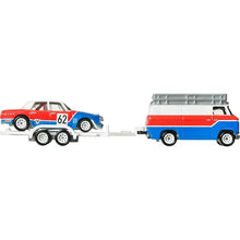 تحميل الصورة إلى عارض المعرض، Hot Wheels Team Transport Toy Truck & Race Car, '70 Rover P6 Group 2 & HW Rally Hauler Collectible Set - walk-of-famesports