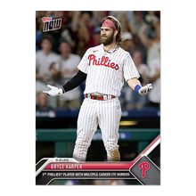 تحميل الصورة إلى عارض المعرض، Bryce Harper - 2023 MLB TOPPS NOW® Card 742 - PR: 2118 - walk-of-famesports