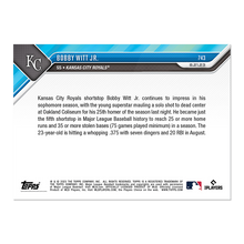 将图片加载到图库查看器,Bobby Witt Jr. - 2023 MLB TOPPS NOW Topps BR Card 743 - walk-of-famesports