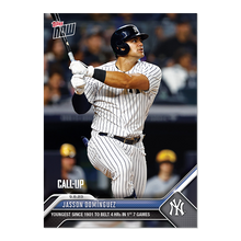 Load image into Gallery viewer, 2023 Topps Now Call-Up Jasson Dominguez #834 New York Yankees