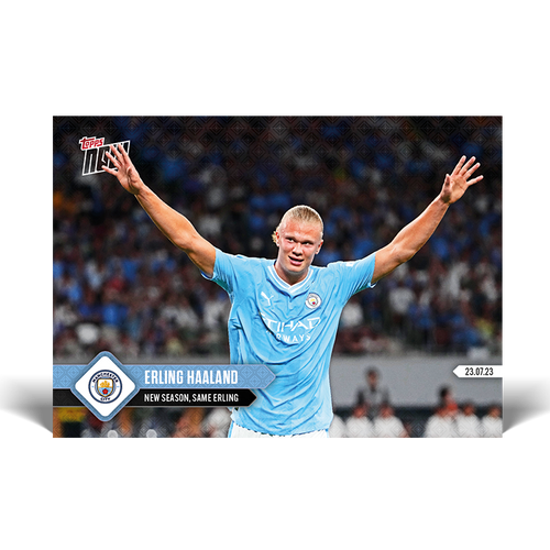 New season, same Erling - MANCHESTER CITY TOPPS NOW Card #002 - walk-of-famesports