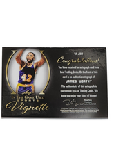 Load image into Gallery viewer, 2022 Leaf In The Game Used Sports Vignette James Worthy #VA-JW2 #/5