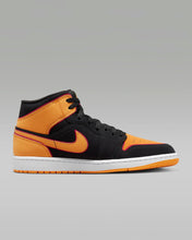 将图片加载到图库查看器,Men's Nike Air Jordan 1 Mid SE Black/Cardinal Red/White/Vivid Orange Size 6M New