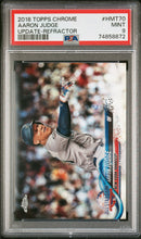 Load image into Gallery viewer, 2018 Topps Chrome AARON JUDGE Update REFRACTOR #HMT70 #/250 PSA 9 MINT