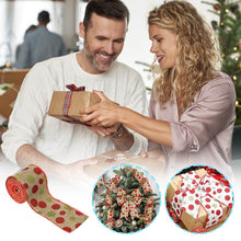 Load image into Gallery viewer, Christmas Ribbon Wired 5 Yards 2.5 inch Red and Green Polka Dots