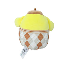 将图片加载到图库查看器,Squishmallows Yellow Plaid Pompompurin 6.5" 2023 Sanrio Winter Collection Stuffed Plush