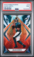 Load image into Gallery viewer, Jalen Hurts RC 2020 Panini Phoenix Fire Burst Rookie #144 Philadelphia Eagles PSA 9 Mint