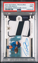 تحميل الصورة إلى عارض المعرض، 2021 Panini National Treasures Gold /49 Taylor Walls #246 Rookie Auto RC PSA Mint 9 POP 1