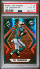 تحميل الصورة إلى عارض المعرض، 2020 بانيني فينيكس فاير بيرست توا تاجوفيلوا روكي #102 ميامي دولفين PSA 10 مينت