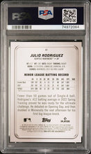 تحميل الصورة إلى عارض المعرض، 2022 Bowman Platinum Ice Foilboard #41 Julio Rodriguez Rookie PSA 9