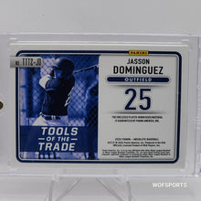 Load image into Gallery viewer, 2021 Panini Absolute Tools of the Trade Dule Jersey Patch Jasson Dominguez Card #TTT2-JD