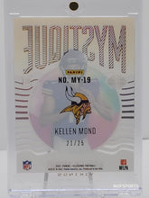 تحميل الصورة إلى عارض المعرض، 2021 Panini Illusions Mystique Yellow 21/25 Kellen Mond #MY-19 Rookie Auto RC