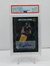 Load image into Gallery viewer, 2022 Panini Obsidian Kenny Pickett #104 Auto Electric Etch Green Rookies #/50 RC Pittsburgh Steelers PSA 8/10 Auto