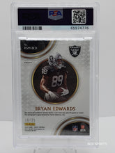 Load image into Gallery viewer, 2020 Panini Select Rookie Signature Memorabilia Prize Tie Dye #RSM_BDE Bryan Edwards id#/25 PSA 9 Mint