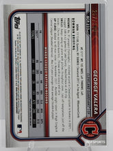 تحميل الصورة إلى عارض المعرض، 2022 Bowman Chrome Prospects Speckle Refractor 257/299 George Valera #BCP-233 Guardians