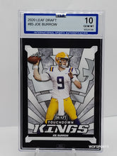 将图片加载到图库查看器,2020 Leaf Draft JOE BURROW #85 Rookie RC Football Card ISA 10 Gem Mint