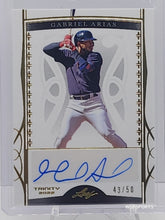 تحميل الصورة إلى عارض المعرض، 2022 Leaf Trinity Gold Foil Auto Relic 43/50 Gabriel Arias #BA-GA1 - Guardians