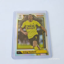 将图片加载到图库查看器,2022 Topps Merlin UEFA Champions Leagues Erling Haaland #150 Borussia Dortmund