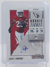 Load image into Gallery viewer, 2018 Panini Contenders Rookie Ticket Auto Chase Edmonds #180 Arizona Cardinals