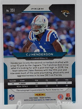 Load image into Gallery viewer, 2020 Panini Prizm Neon Green Pulsar Auto CJ Henderson #351 Rookie