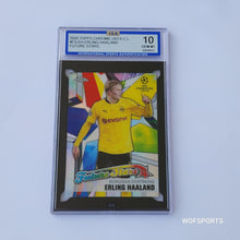 Load image into Gallery viewer, 2020 Topps Chrome UEFA CL Future Stars Erling Haaland #FS-EH Borussia Dortmund ISA 10 Gem Mint