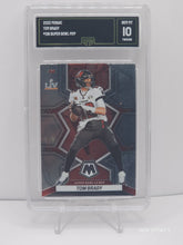 تحميل الصورة إلى عارض المعرض، 2022 Panini Mosaic Tom Brady Super Bowl MVP Silver Prizm #291 Tampa Bay Buccaneers GMA 10 Gem Mint