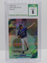 将图片加载到图库查看器,1999 Finest Randy Johnson Refractor #274 CSG 8 NM-MT