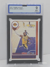 将图片加载到图库查看器,2021 Panini Hoops LeBron James #136 LA Lakers ISA 9 Mint