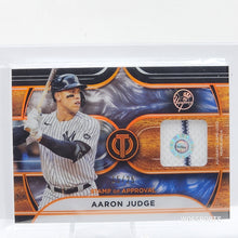 Load image into Gallery viewer, 2022 Topps Stamp of Approval Relic Card /25 Aaron Judge #SDA-AJ NY Yankees