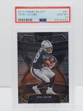 تحميل الصورة إلى عارض المعرض، 2019 Panini Select #81 Josh Jacobs Raiders RC Rookie PSA 10 GEM MINT