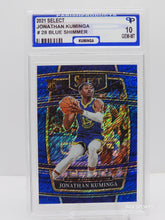 Load image into Gallery viewer, 2021-22 Panini Select Blue Shimmer #28 Jonathan Kuminga Parish 10 Gen Mint - Golden State Warriors