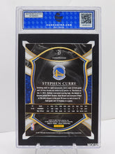 تحميل الصورة إلى عارض المعرض، 2020 Panini Select #57 Stephen Curry أخضر/أبيض/أرجواني Prizm ISA 9 Mint Low Pop