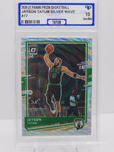 Load image into Gallery viewer, 2021-22 Panini Donruss Optic Jayson Tatum Silver Wave #77 Parish 10 Gem Mint