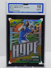 تحميل الصورة إلى عارض المعرض، Amon-Ra St. Brown 2022 Panini Prizm Hype Silver Prizm Rated Rookie RC #H-13 Lions ISA 10 GEM Mint