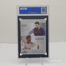 Load image into Gallery viewer, 2022 Leaf Legends #LM-CR Messi / C. Ronaldo Exclusive Edition ISA 10 Gem Mint