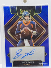 Load image into Gallery viewer, 2021 Panini Select NFL Football Drew Lock #SIP-DLO Blue Prizm Auto 27/99