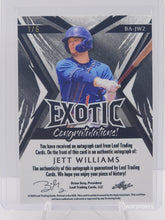 Load image into Gallery viewer, 2022 Leaf Exotic Auto 1/6 Jett Williams #BA-JW2 - METS
