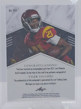 تحميل الصورة إلى عارض المعرض، 2021 Leaf Ultimate Draft #BA-TV1 Tyler Vaughns Gold Rookie Auto 38/50 Indianapolis Colts