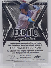将图片加载到图库查看器,2023 Leaf Exotic Auto 3/7 Reginald Preciado #BA-RP1 - CUBS