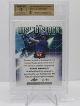 将图片加载到图库查看器,2020 Leaf Valiant Rising Stock Green 17/99 Ronny Mauricio #RS-RM2 Beckett 9.5 New York Mets