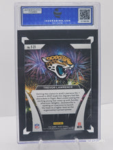 将图片加载到图库查看器,2021 Panini Prizm Fireworks Trevor Lawrence Rookie #F-21 Jacksonville Jaguars RC ISA 9 Mint