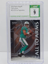 تحميل الصورة إلى عارض المعرض، 2020 Panini Playoff Call to Arms Tua Tagovailoa # CA-18 Miami Dolphins CSG 9 Mint
